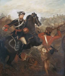 Lieutenant Frederick Robertson Aikman earning the Victoria Cross at Lucknow during the Indian Mutiny on 1st March 1858